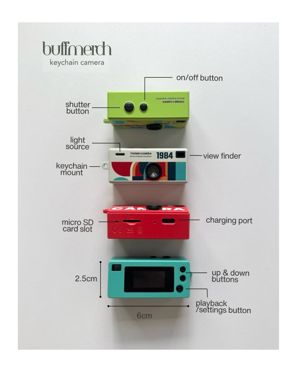 Buff O1 // Dangler Thumb Camera